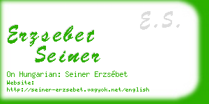 erzsebet seiner business card